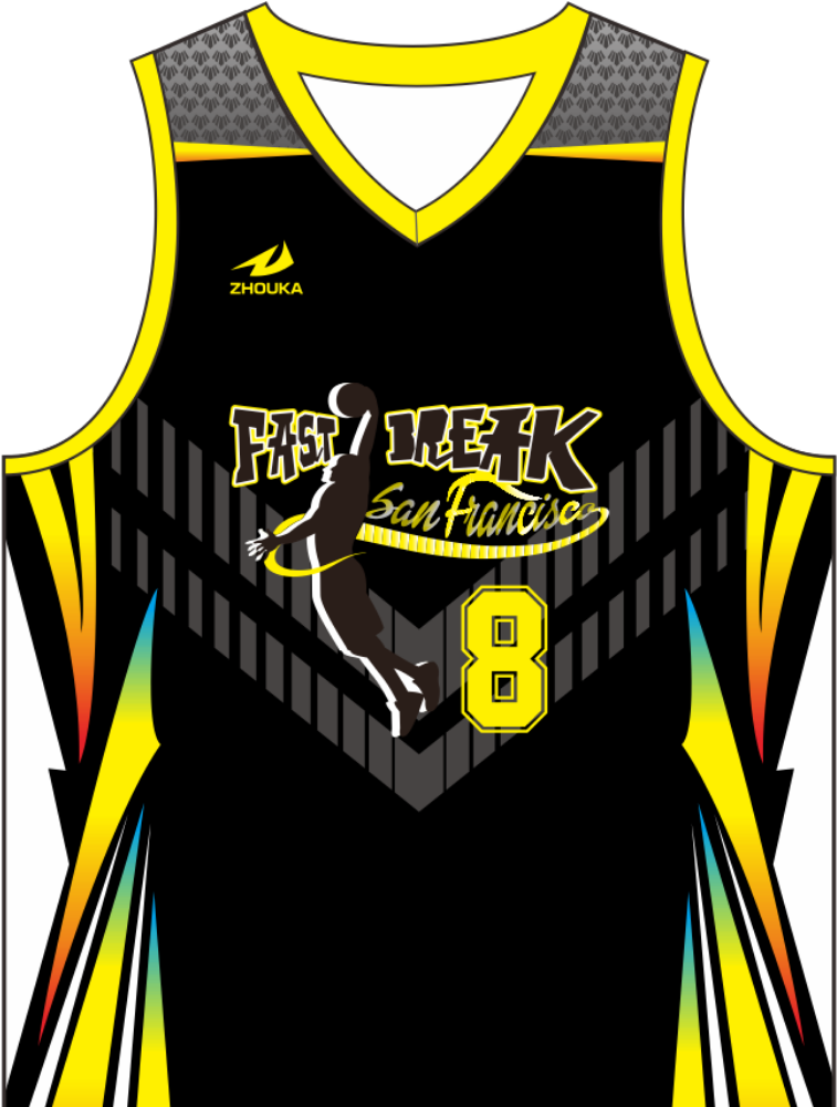 Fast Break San Francisco Basketball Jersey Design PNG