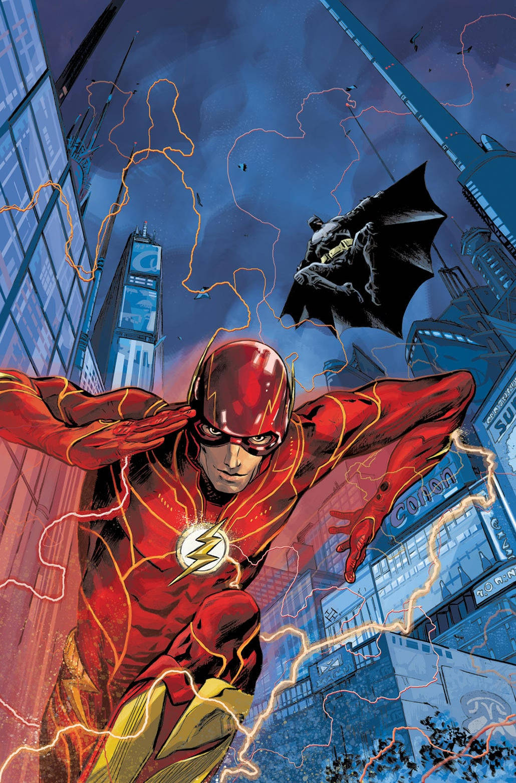 Fast Flash And Batman Comics Background