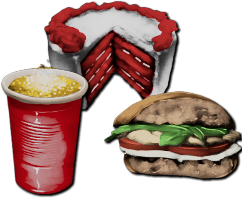 Fast Food Combo Cartoon Illustration PNG