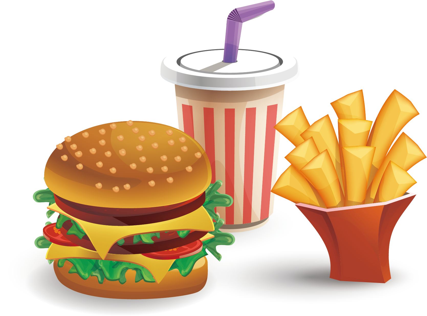 Fast Food Combo Illustration.png PNG