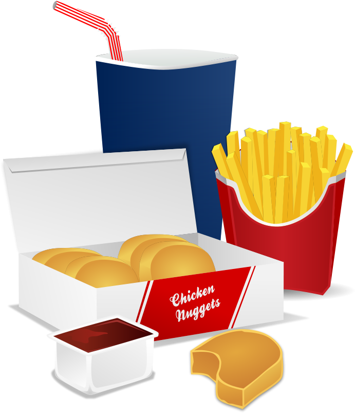 Fast Food Combo Illustration PNG