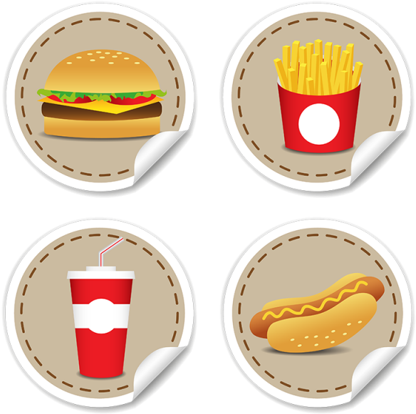 Download Fast Food Icons Set | Wallpapers.com