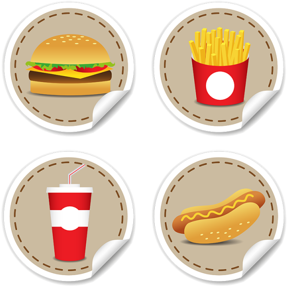 Fast Food Icons Set PNG
