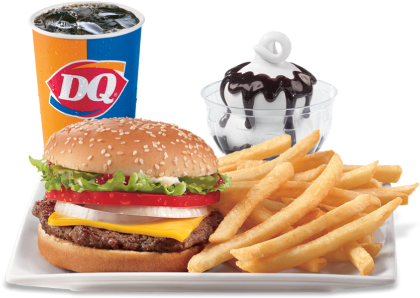 Fast Food Meal Combo D Q PNG