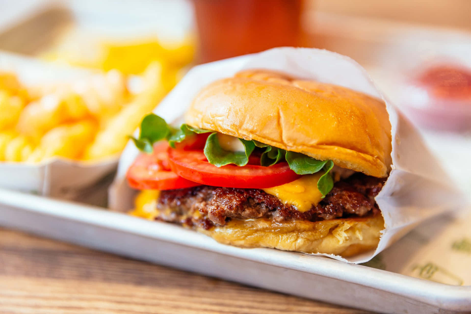 Delicious burgers, wraps and fries - the perfect fast food meal