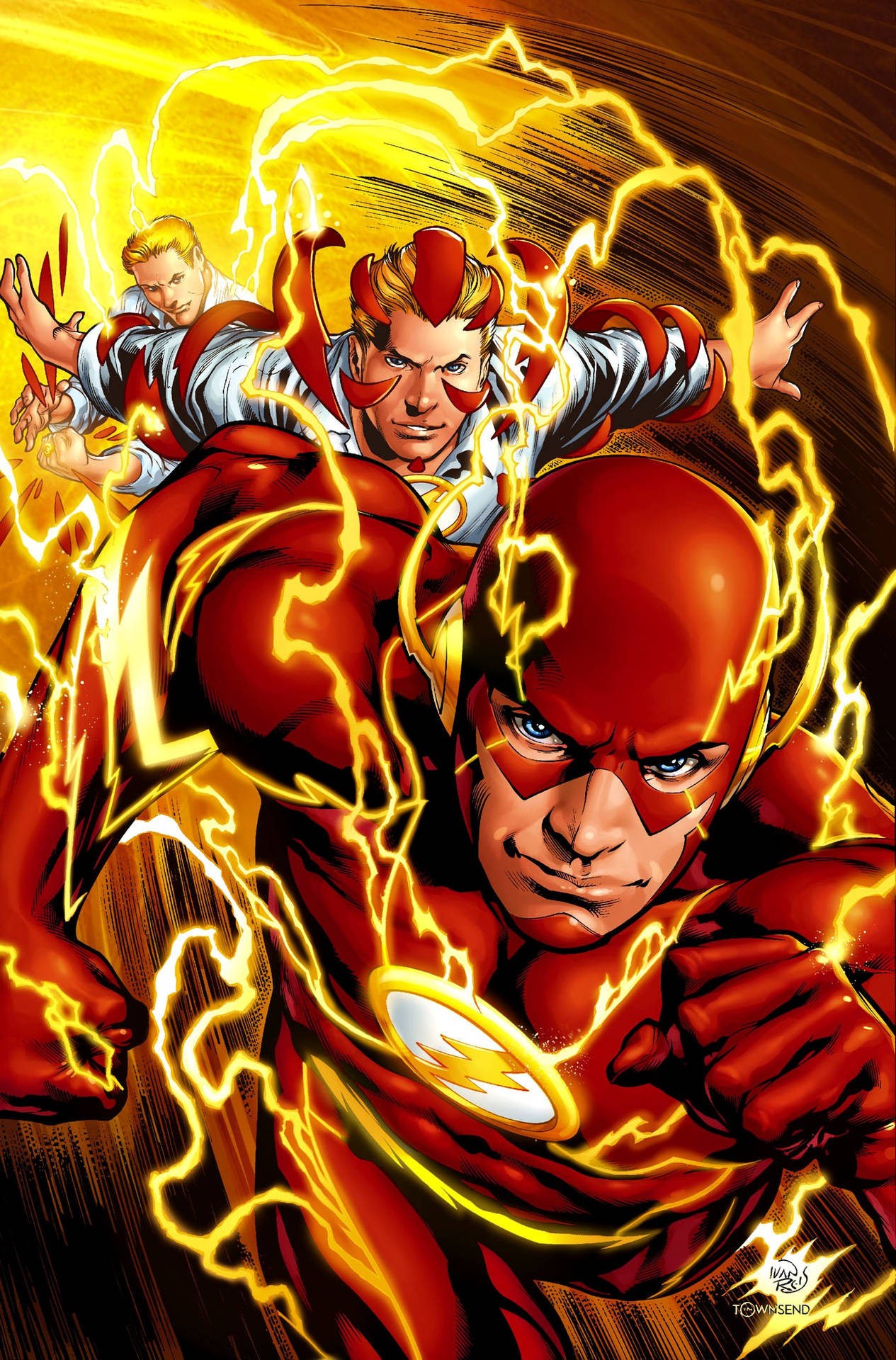 Fast Hero Barry Allen Superhero Suit Background