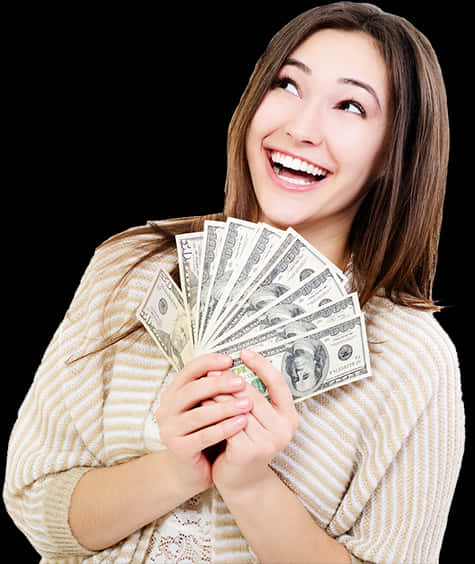 Fast Loans Singapore - Happy Women With Money, Hd Png Download PNG