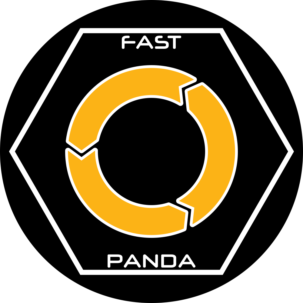 Fast Panda Octagonal Logo PNG