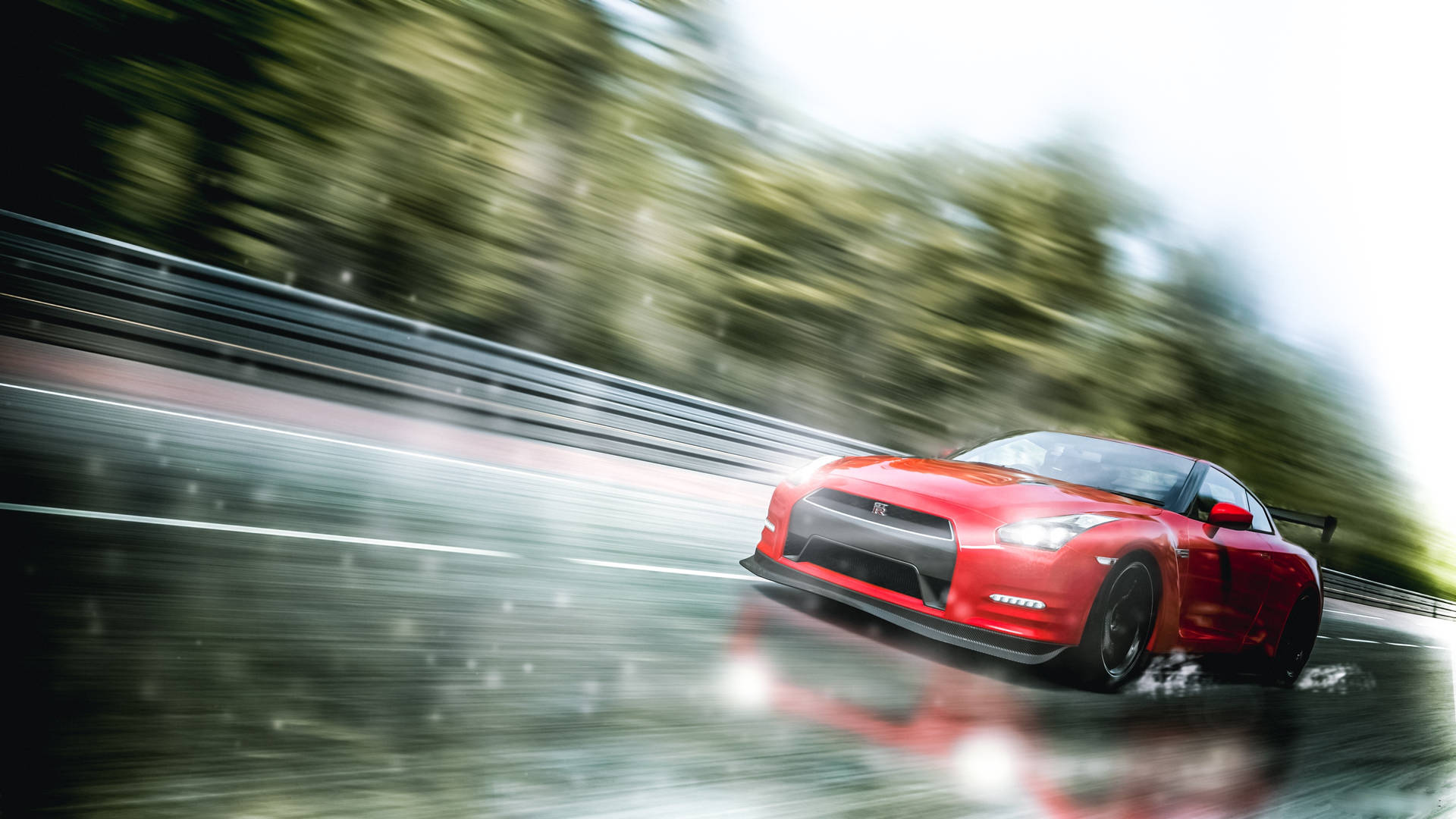 Fast Red Nissan Gt R 4k