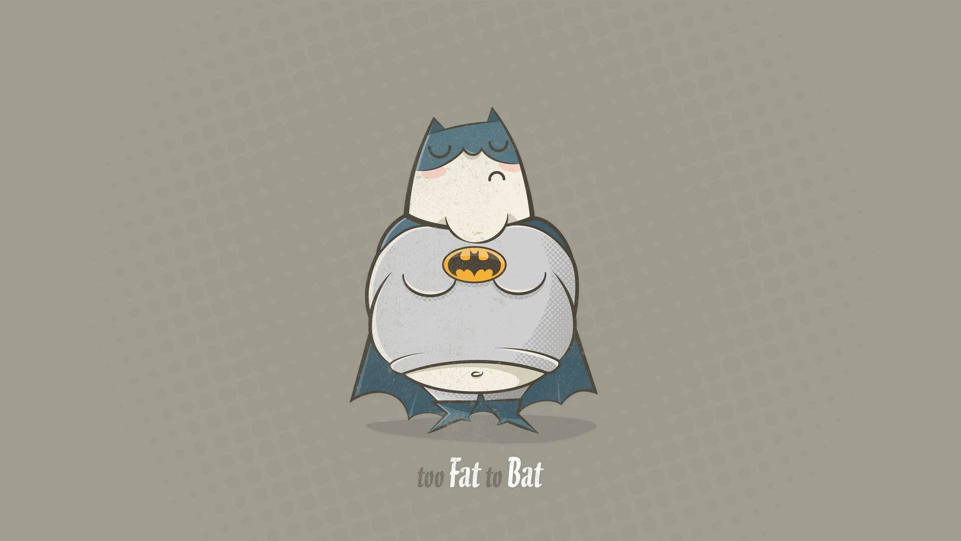 Fat Batman Humor Wallpaper
