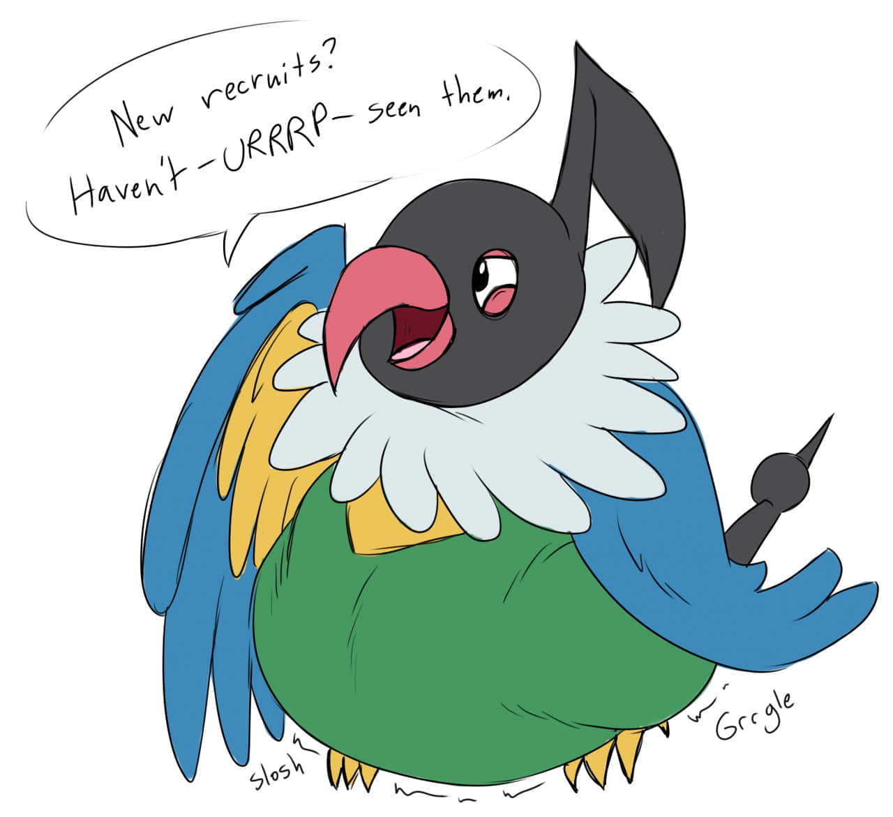 Fat Bird Pokémon Chatot Wallpaper