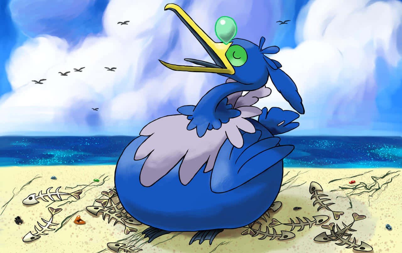 Fat Bird Pokémon Cramorant Wallpaper