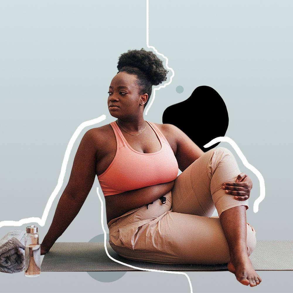 Fat Black Woman In Workout Gear Wallpaper