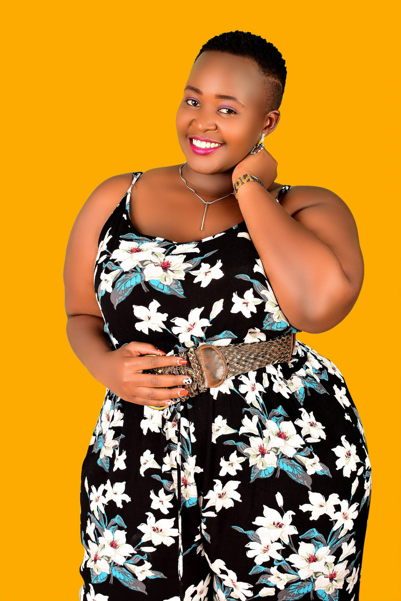 Fat Black Woman Posing Wallpaper