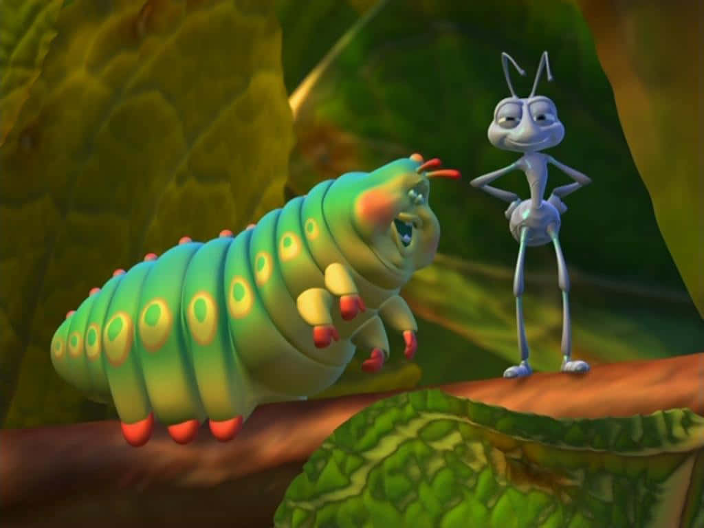 Fat Caterpillar And Ant A Bugs Life Wallpaper