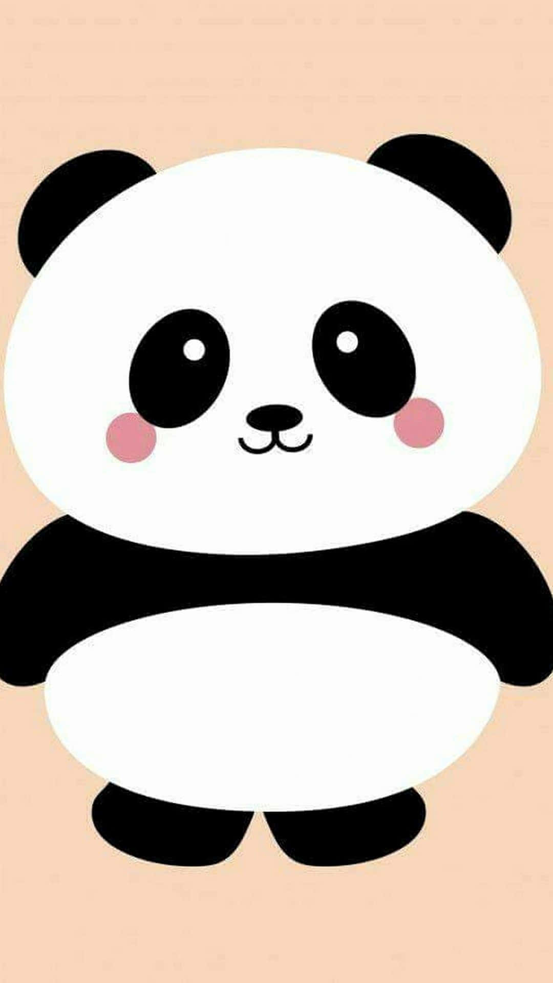 Fat Cute Cartoon Panda Background