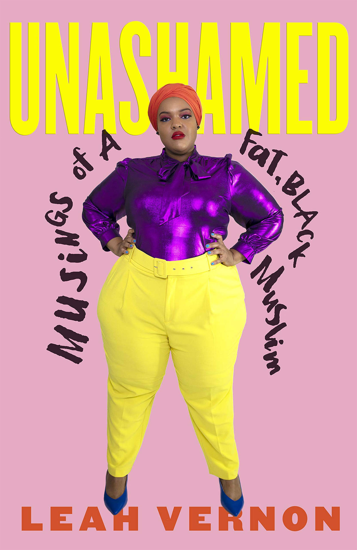 Fat Girl In A Violet Top And Yellow Pants Wallpaper