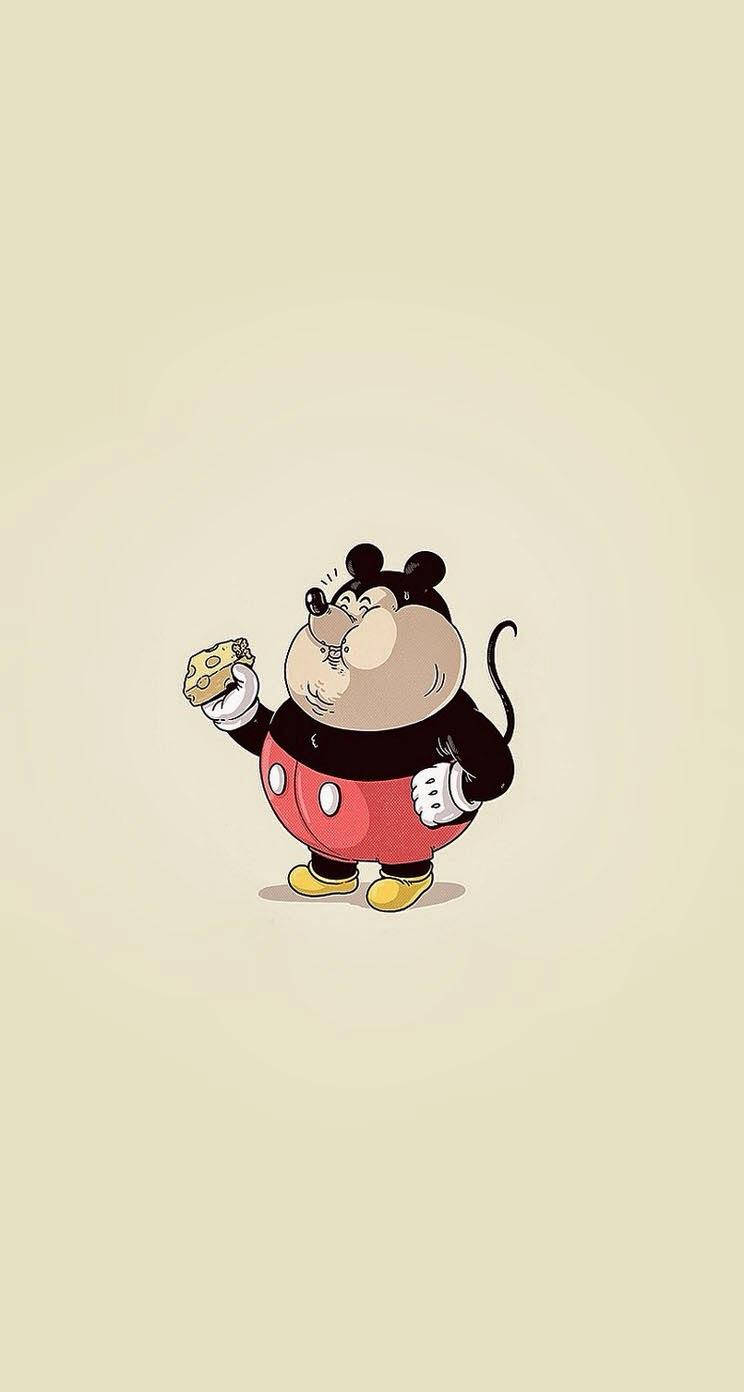 Fat Mickey Mouse Iphone Wallpaper