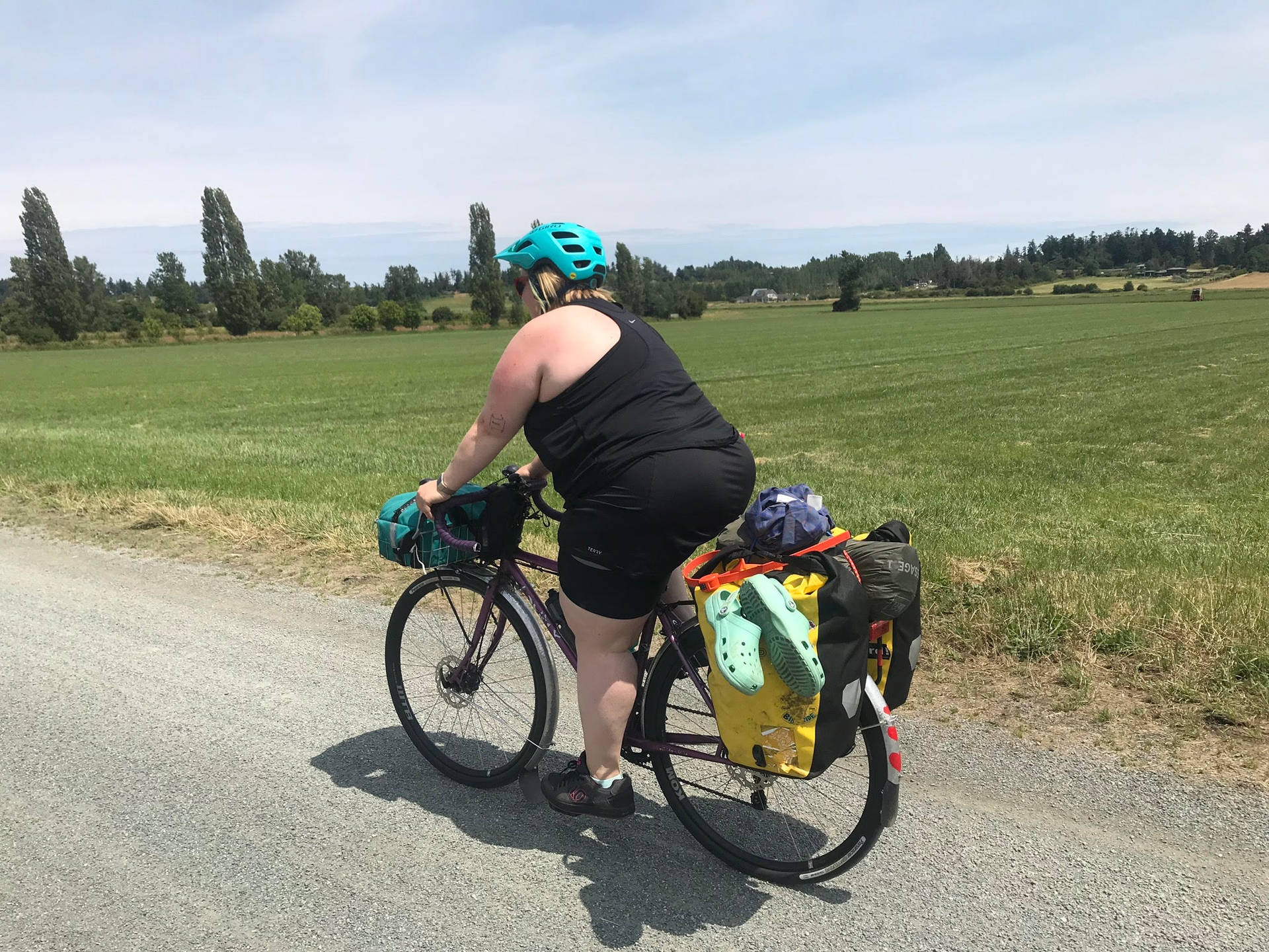 Fat Person Biking Background