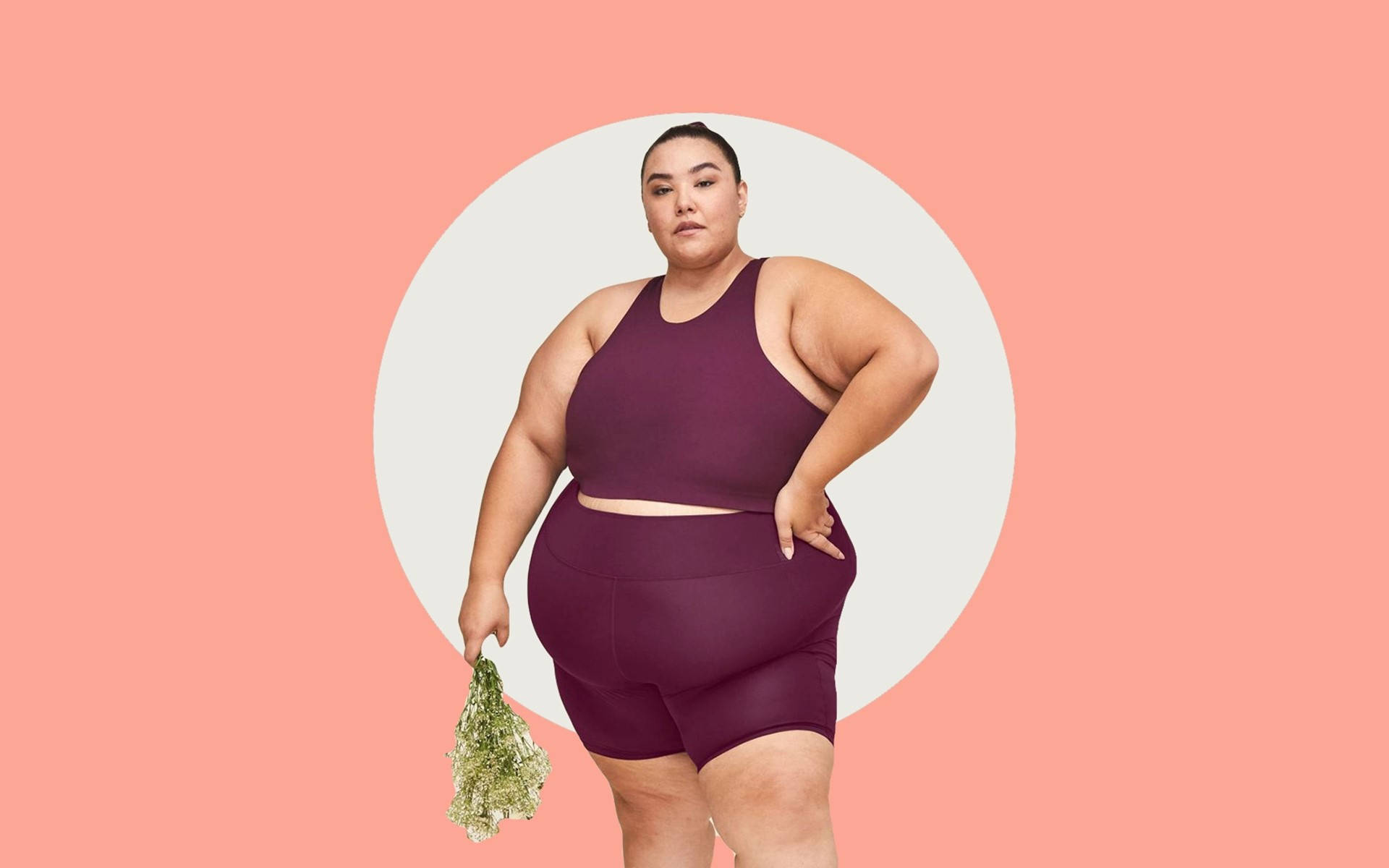 Fat Person In Workout Clothes Background