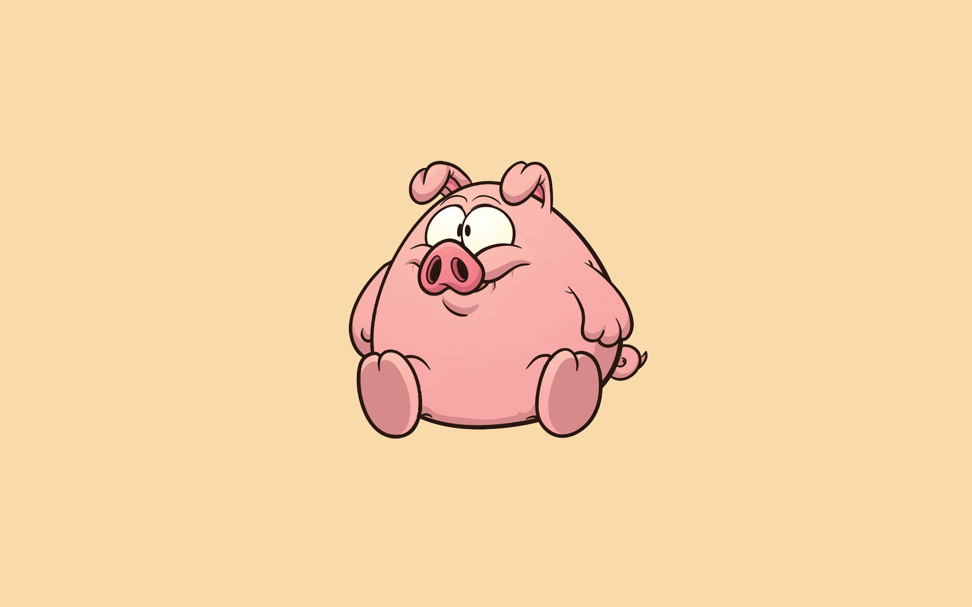 Fat Piggy Digital Art Wallpaper