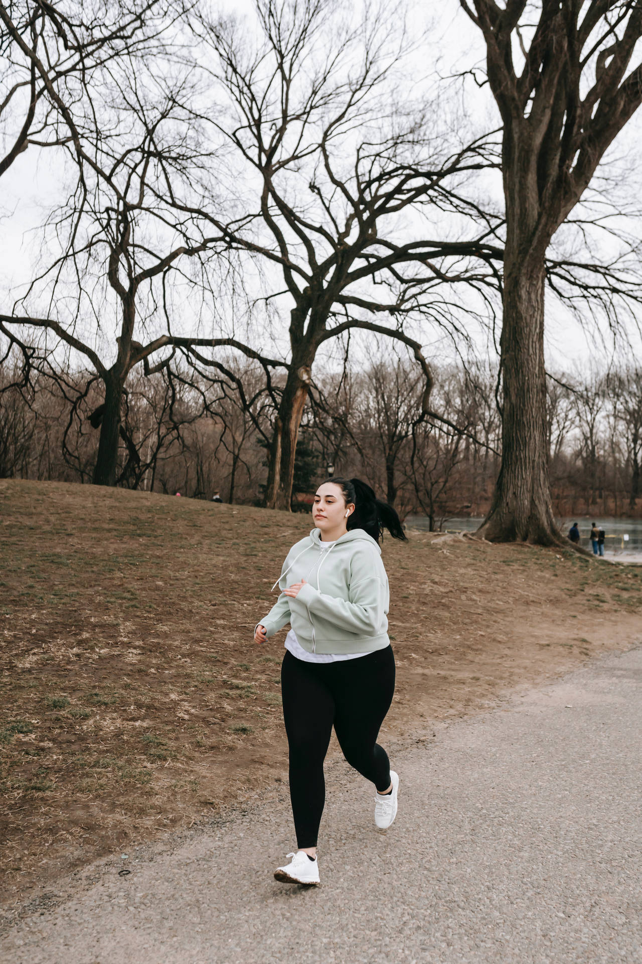 Fat Woman Jogging Background