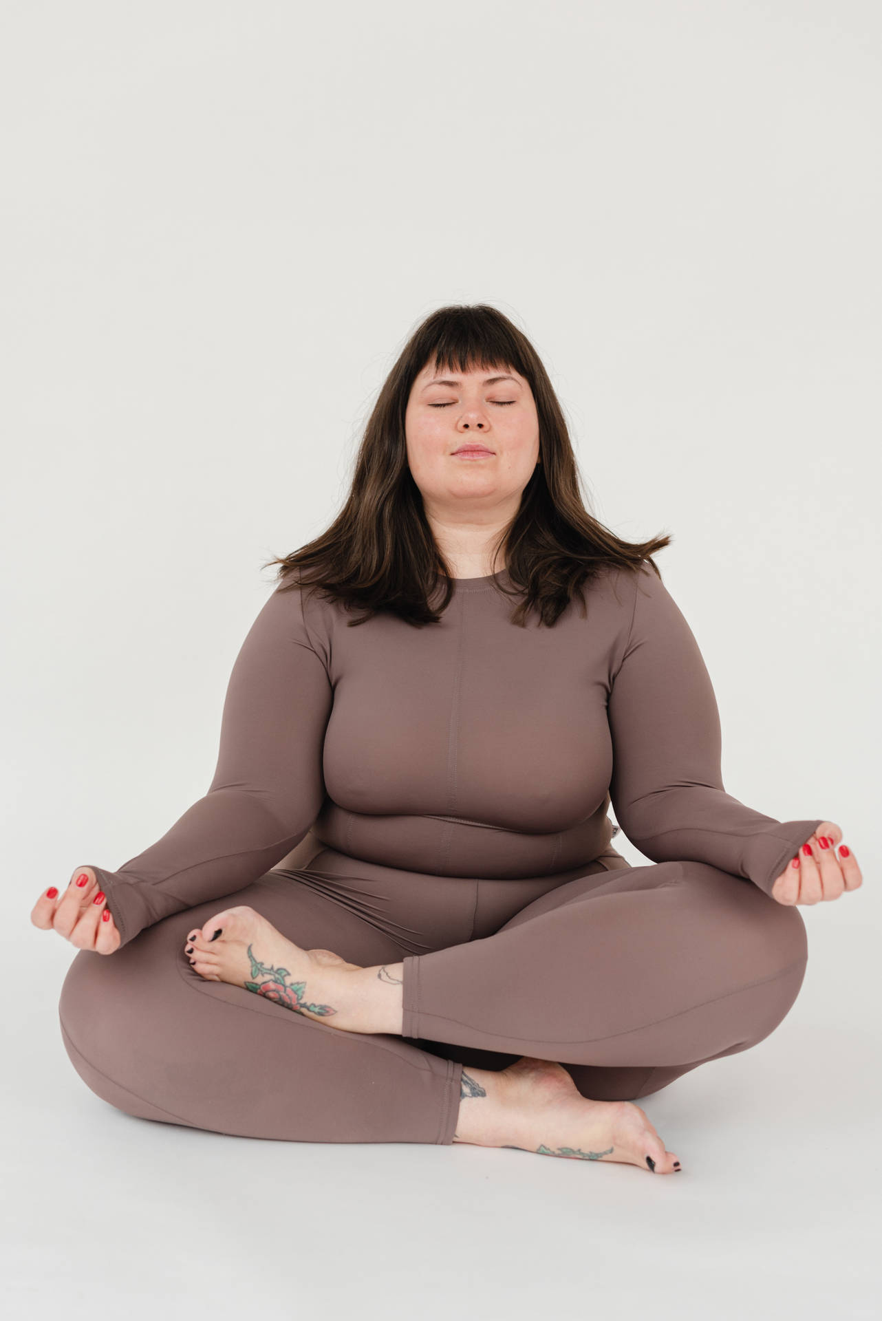 Fat Woman Meditating Wallpaper
