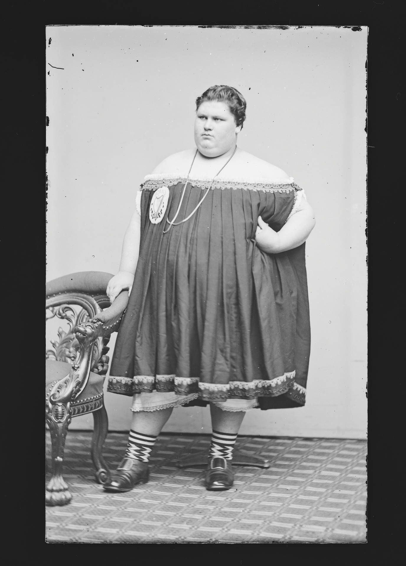 Fat Woman Vintage Photo Wallpaper