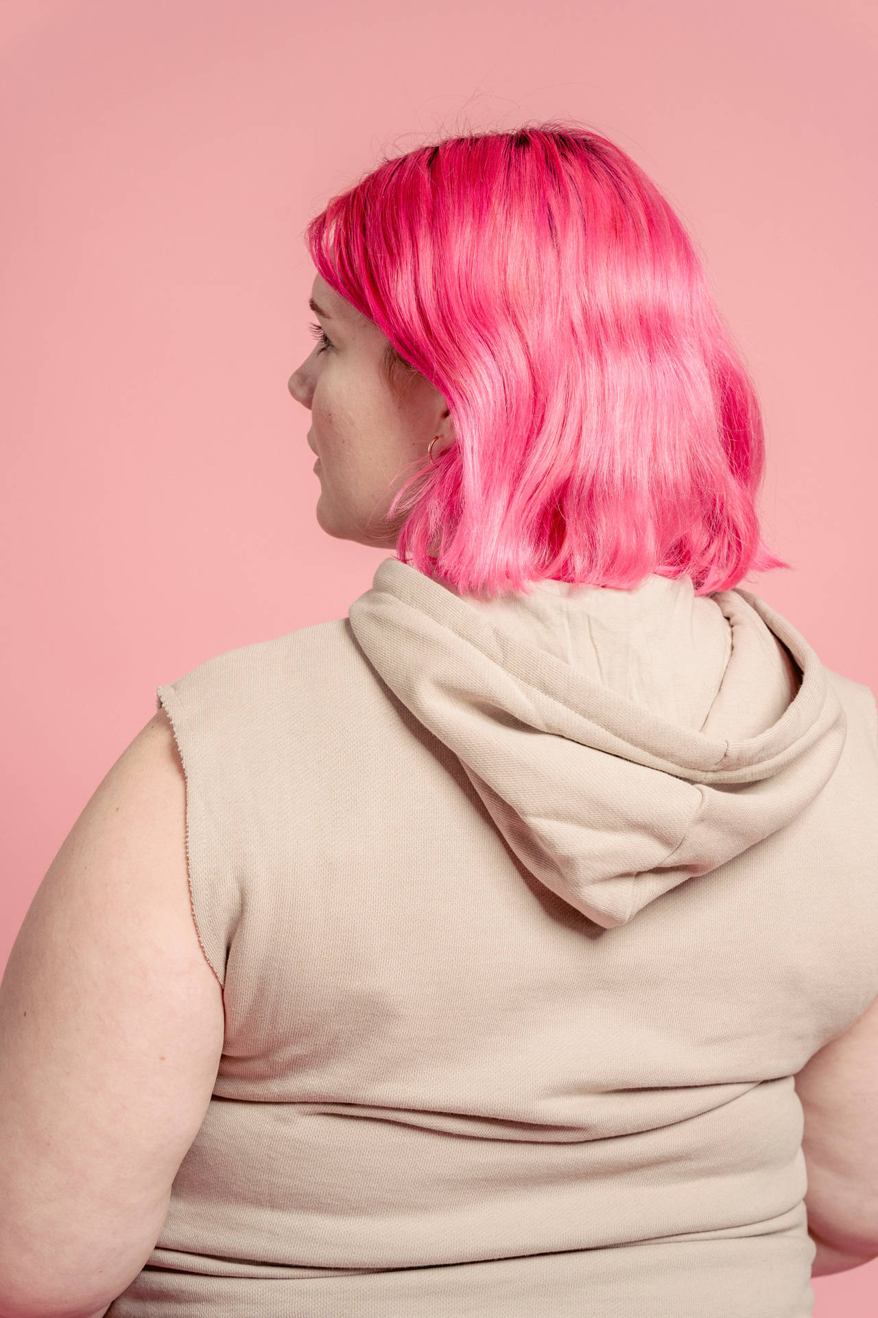 Fat Woman With Pink Hair Wallpaper