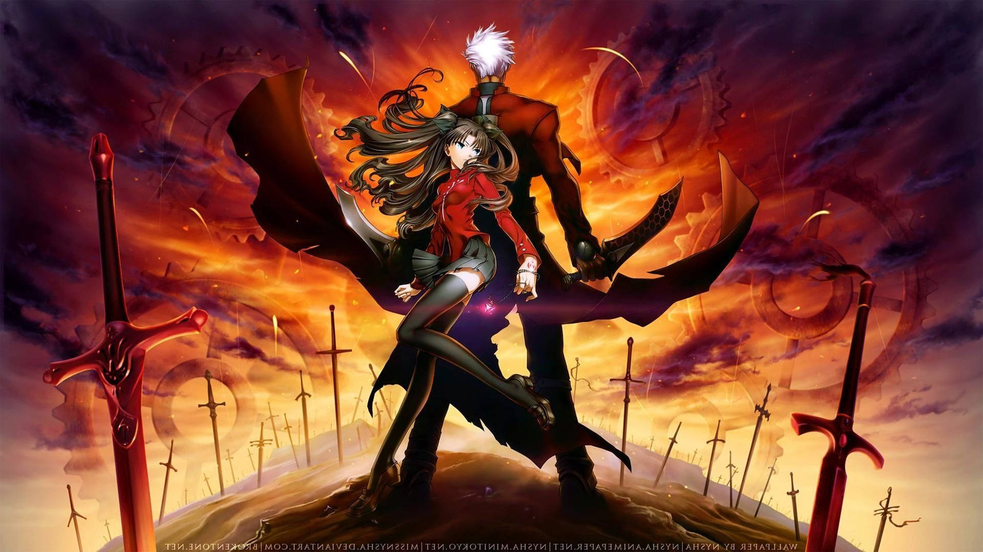 Fate Archer And Rin Tohsaka Background