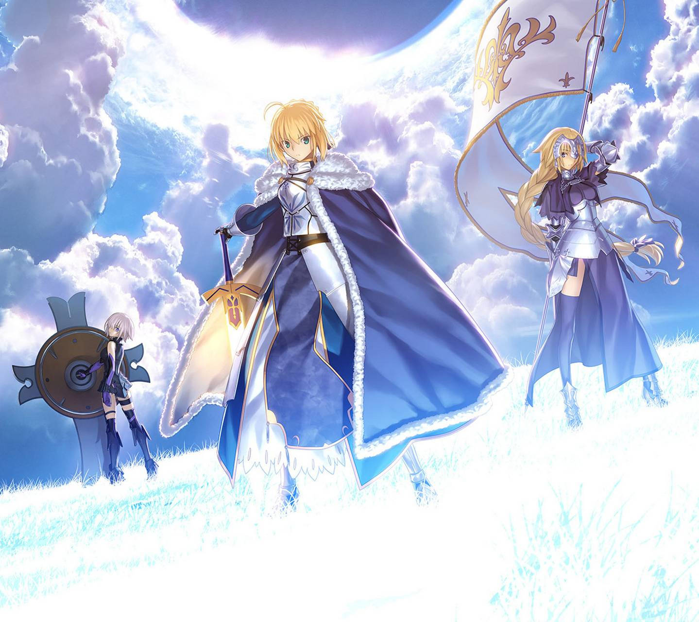 Fate Grand Order Jeanne, Artoria And Mash