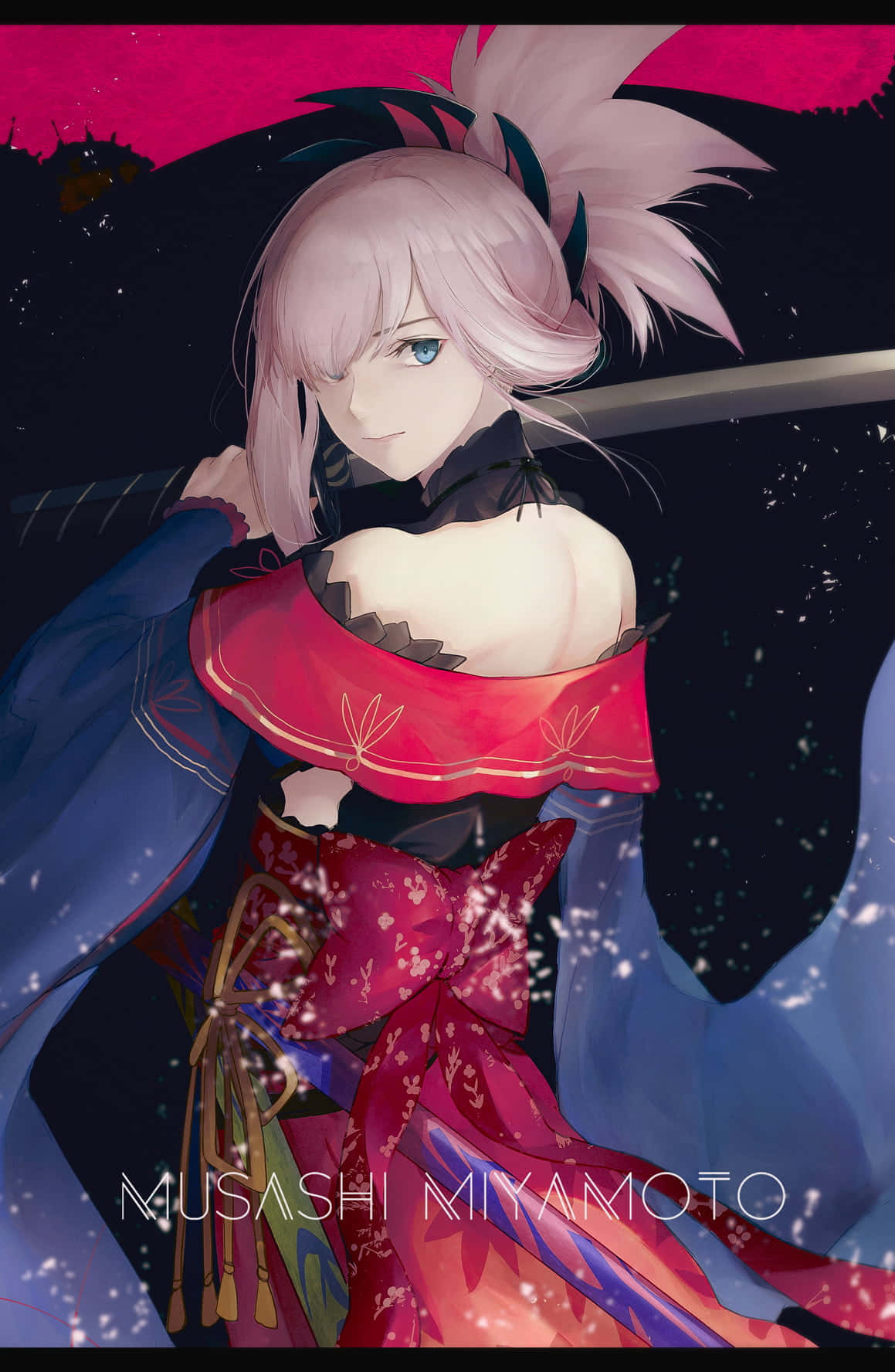 Fate Grand Order - Musashi Miyamoto In Dynamic Action Wallpaper