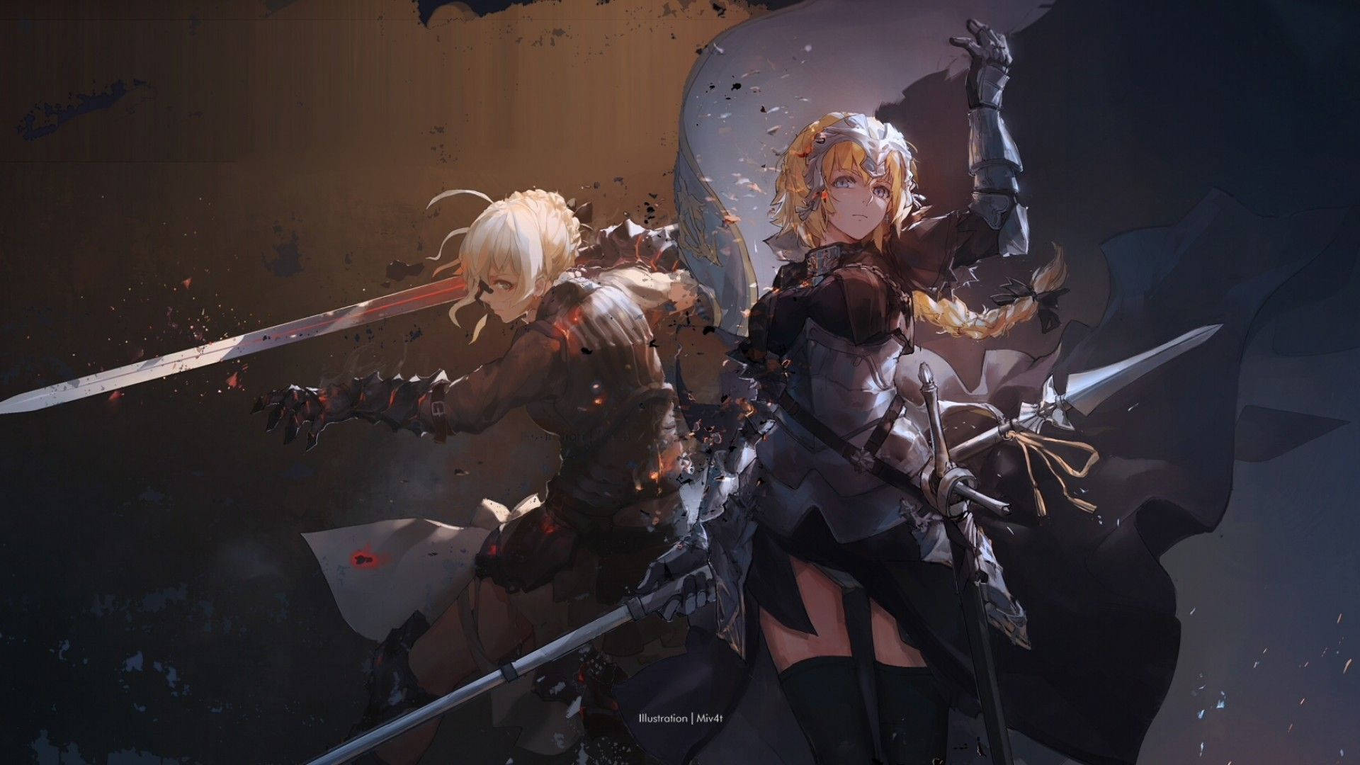 Fate Saber And Jeanne Wallpaper