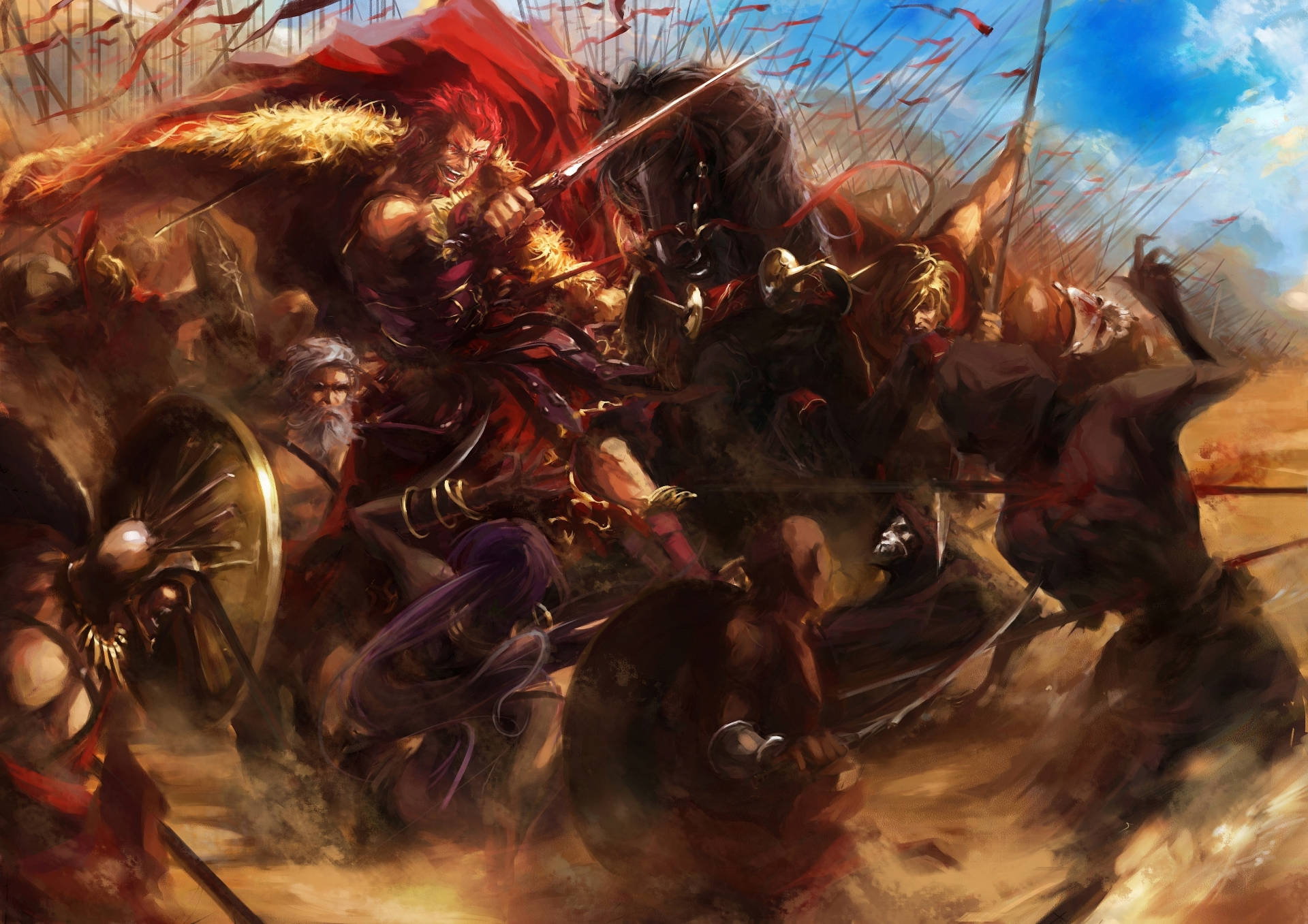 Fatezero Con Rider Luchando. Fondo de pantalla