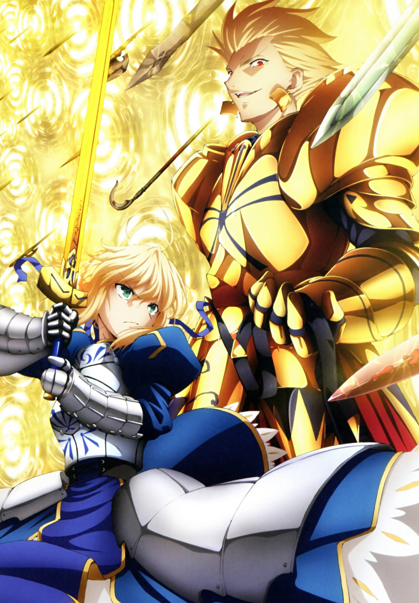 Fate Zero With Saber Fighting Wallpaper