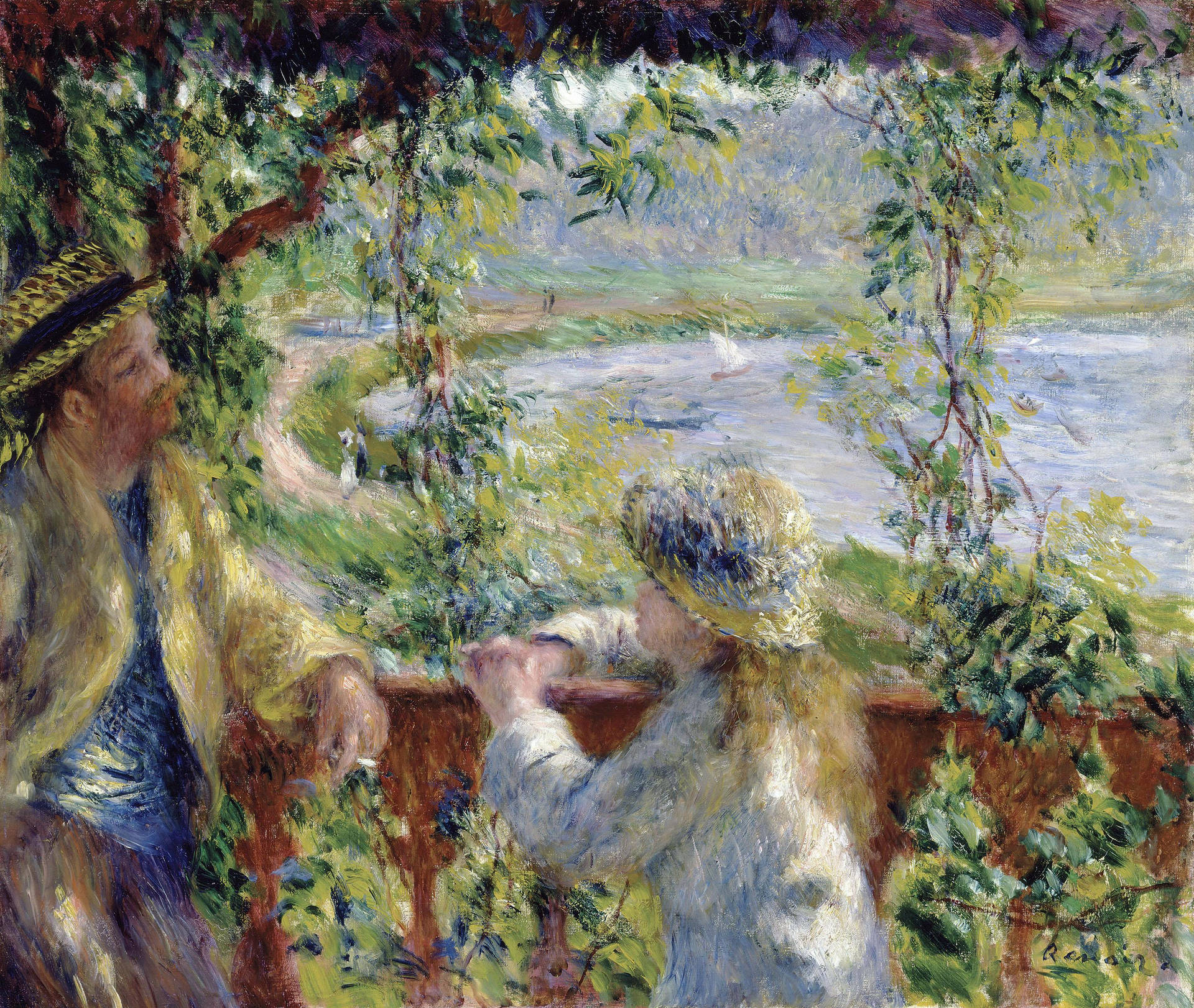 Father And Daughter By Renoir Wallpaper