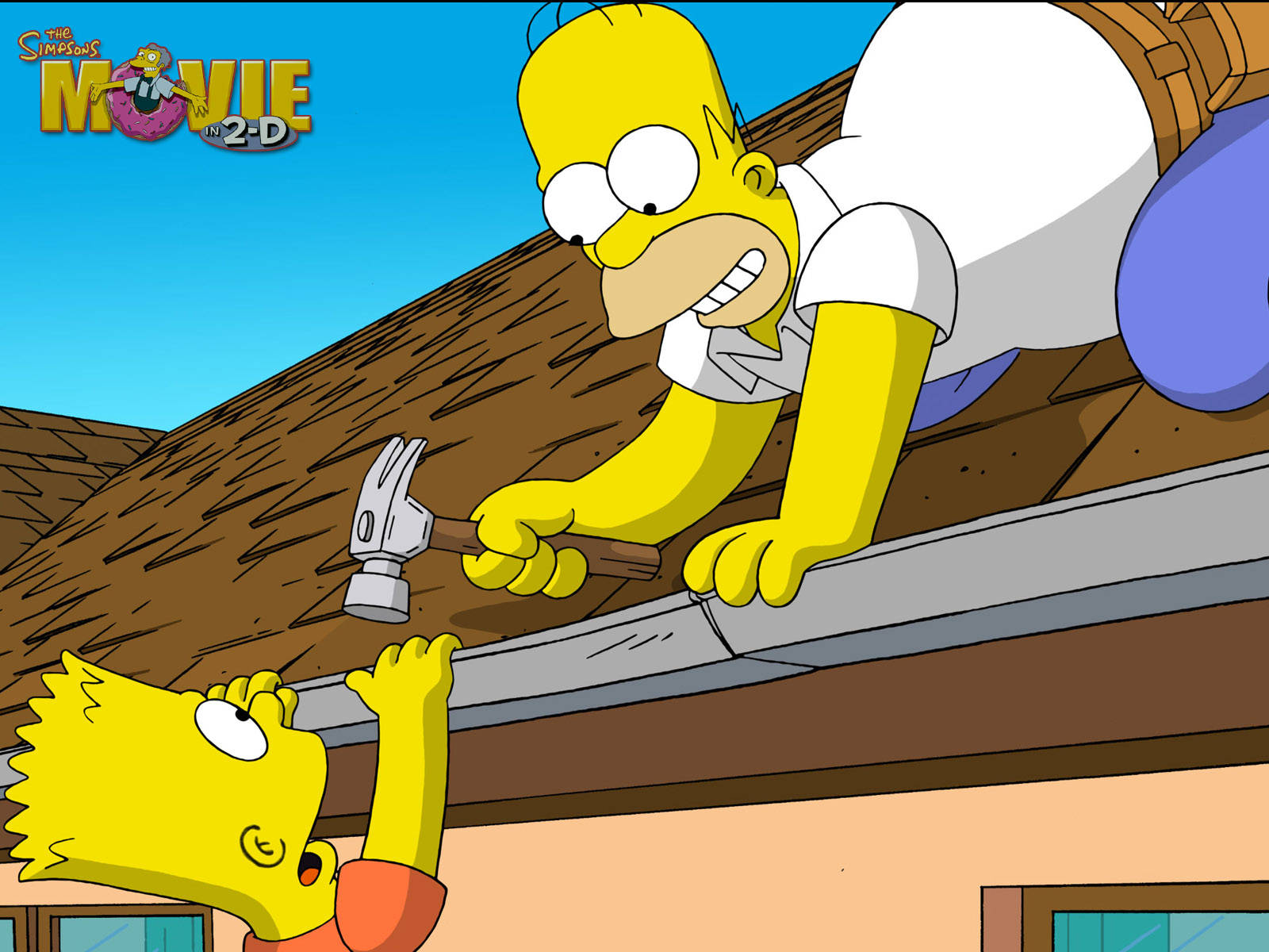 Father And Son From The Simpsons Movie Wallpaper