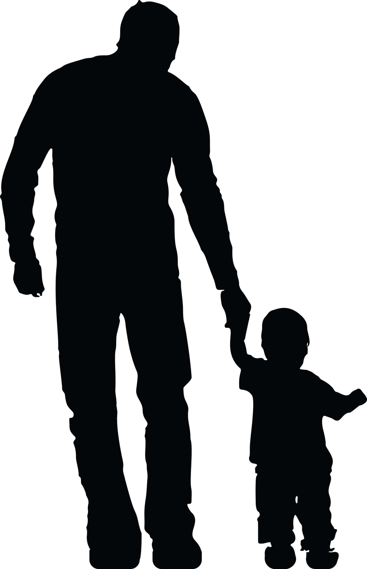Collection of Father and son or dad and baby Silhouettes in different poses  set 4637350 Vector Art at Vecteezy