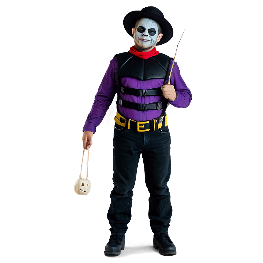 Father Dressing Up For Halloween With Kids Png 06252024 PNG