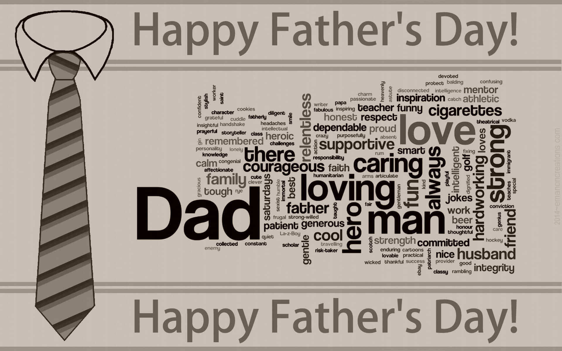 Happy Father's Day Word Cloud