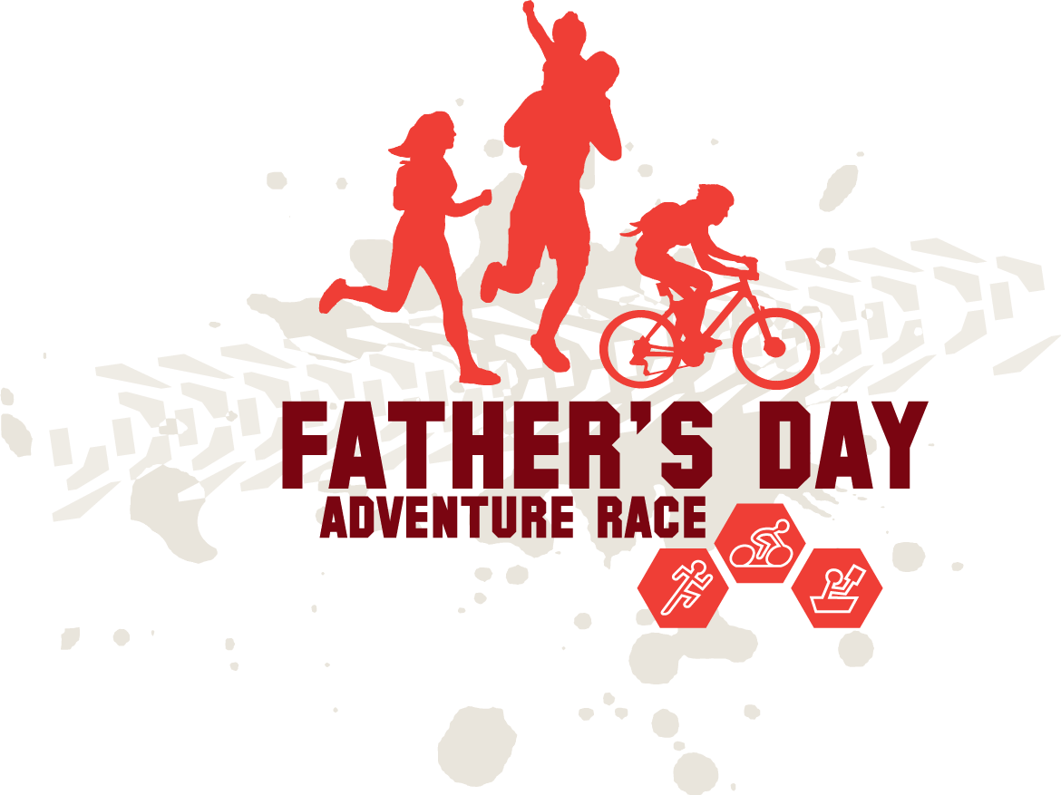 Fathers Day Adventure Race Graphic PNG