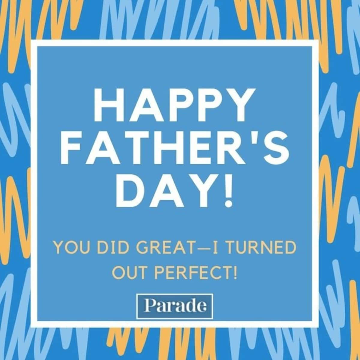 Fathers Day Blue Card Template Picture