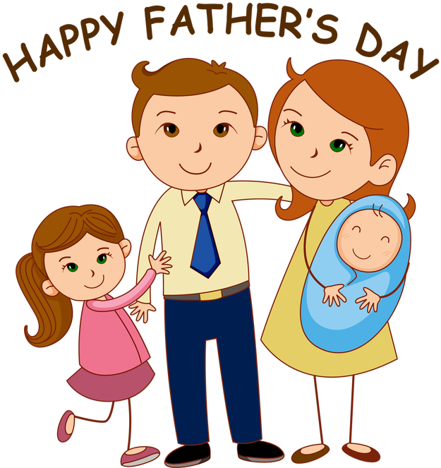 Fathers Day Celebration Cartoon Family PNG