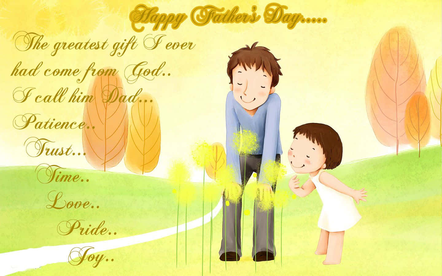 Fathers Day Celebration Illustration Wallpaper