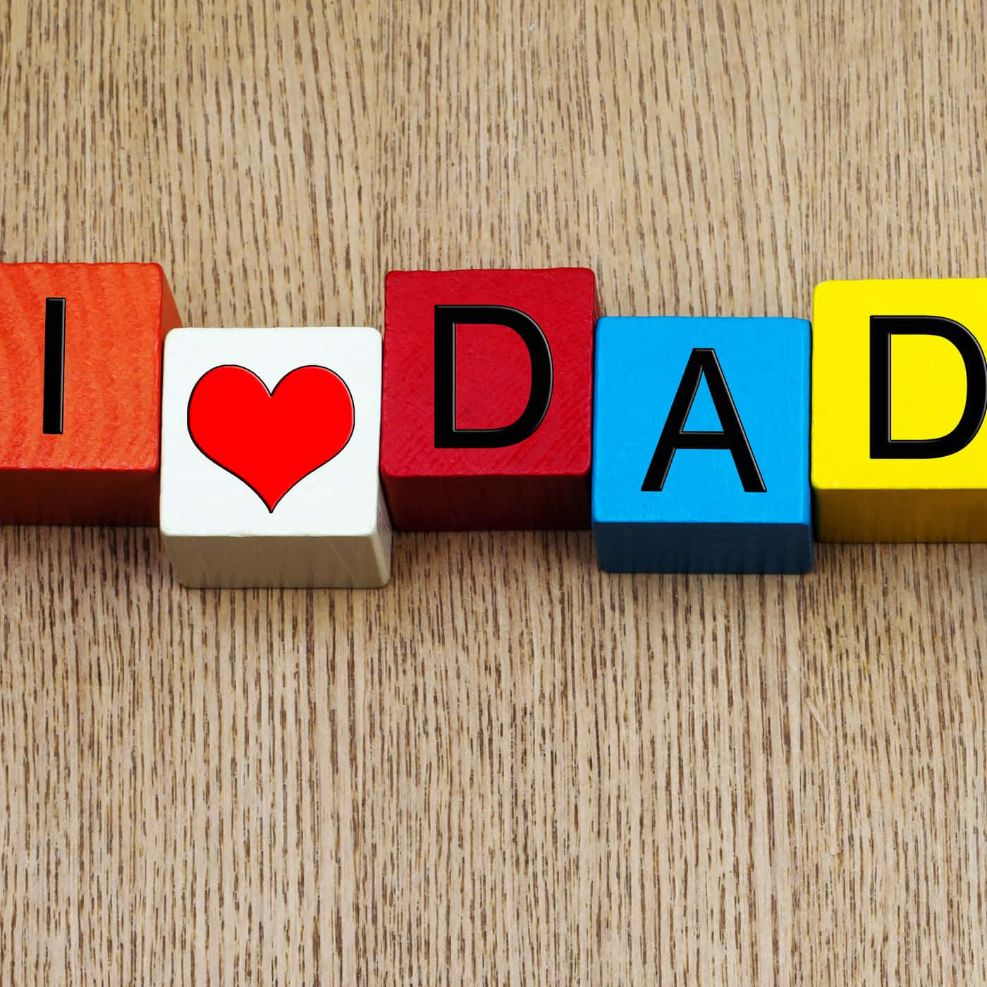 Fathers Day Colorful Blocks Picture