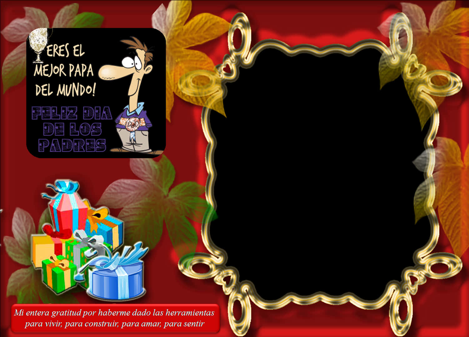 Fathers Day Framewith Greetingsand Gifts PNG