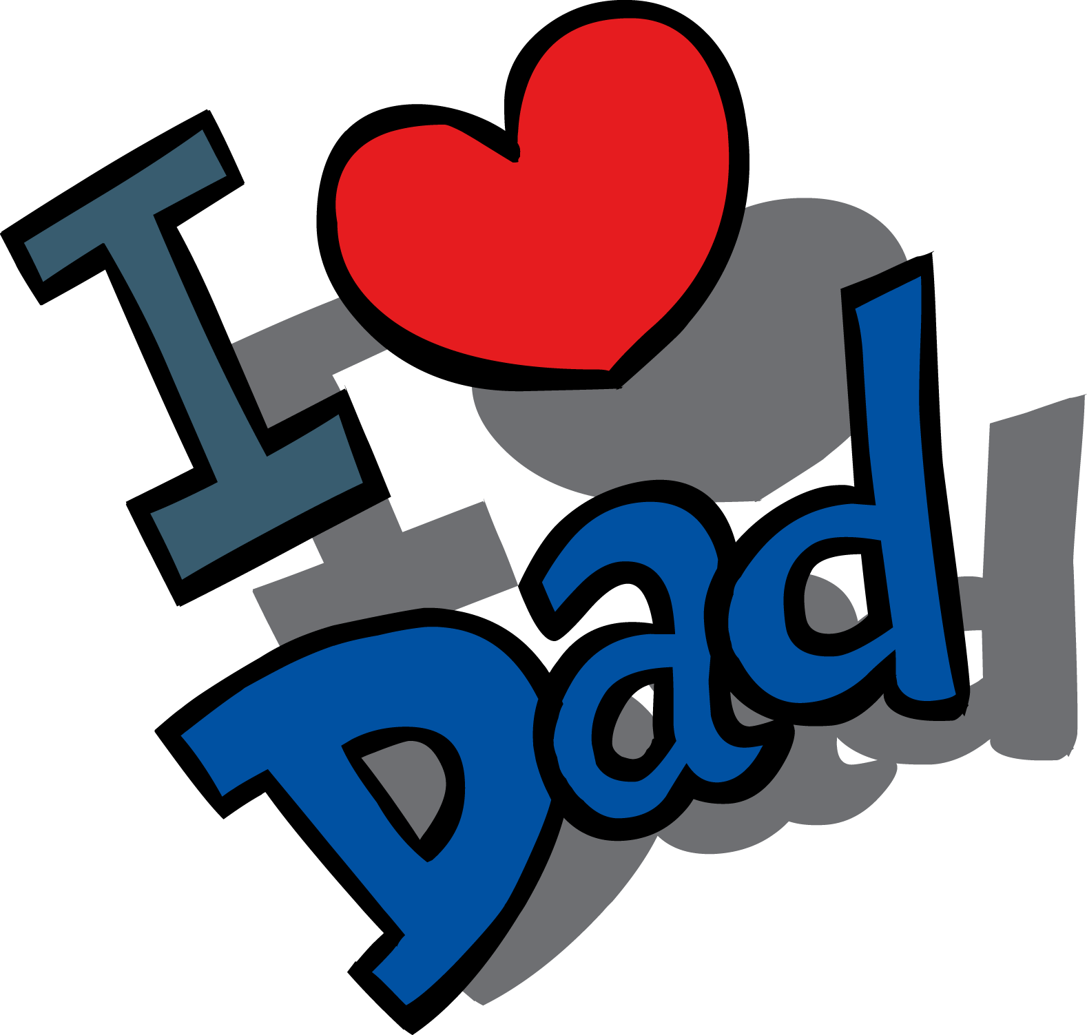 Fathers Day Love Dad Graphic PNG