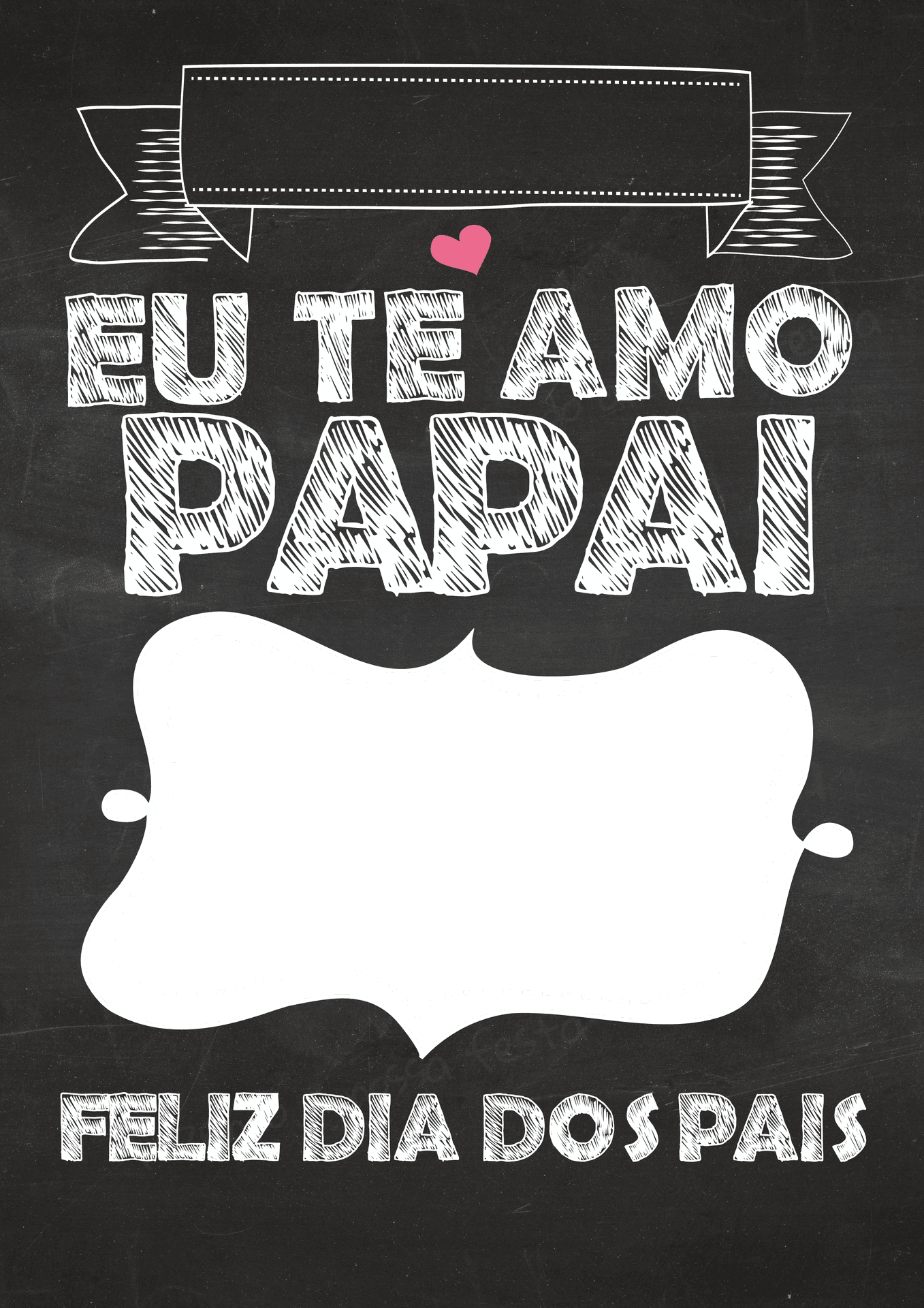 Fathers Day Love Message Chalkboard PNG
