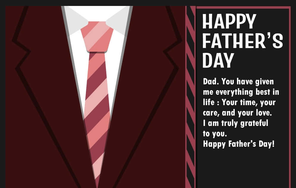 Fathers Day Message Near A Suit Picture