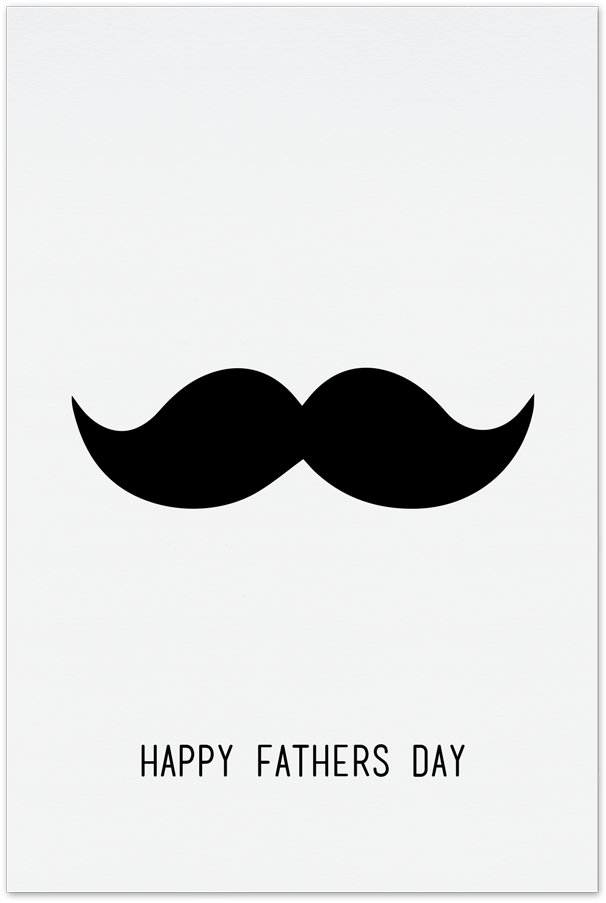 Fathers Day Mustache Greeting PNG